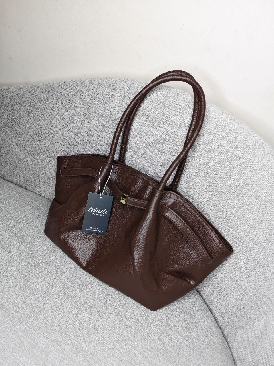 Litchi Pattern Shoulder Bag view 7